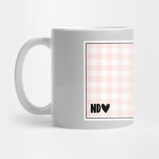 USA States: North Dakota (pink plaid) Mug